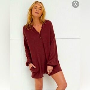 Free people beach picnic sweater romper